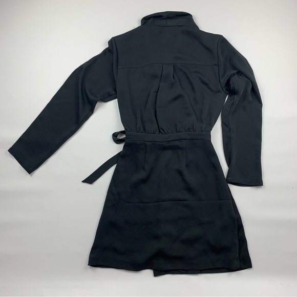 NWT !! Frank and Oak the long sleeves wrap dress in black size XS - Picture 9 of 10